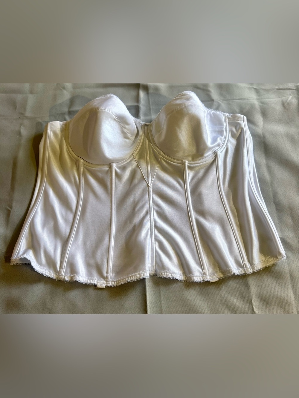 Dominique White Longline Strapless Bustier Bra